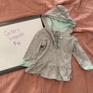 Carters top with hood, 6 months